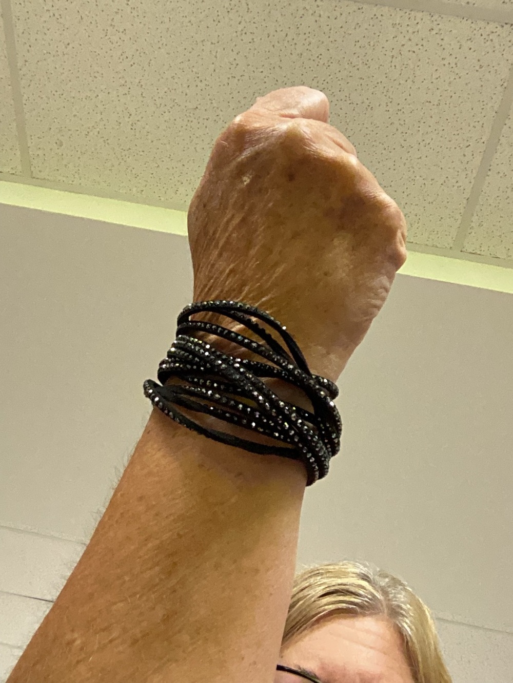 Swarovski Black Multi-Strand Bracelet with Sparkling Accents